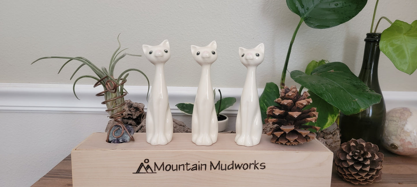 Tall White Cat Plant Watering Spike