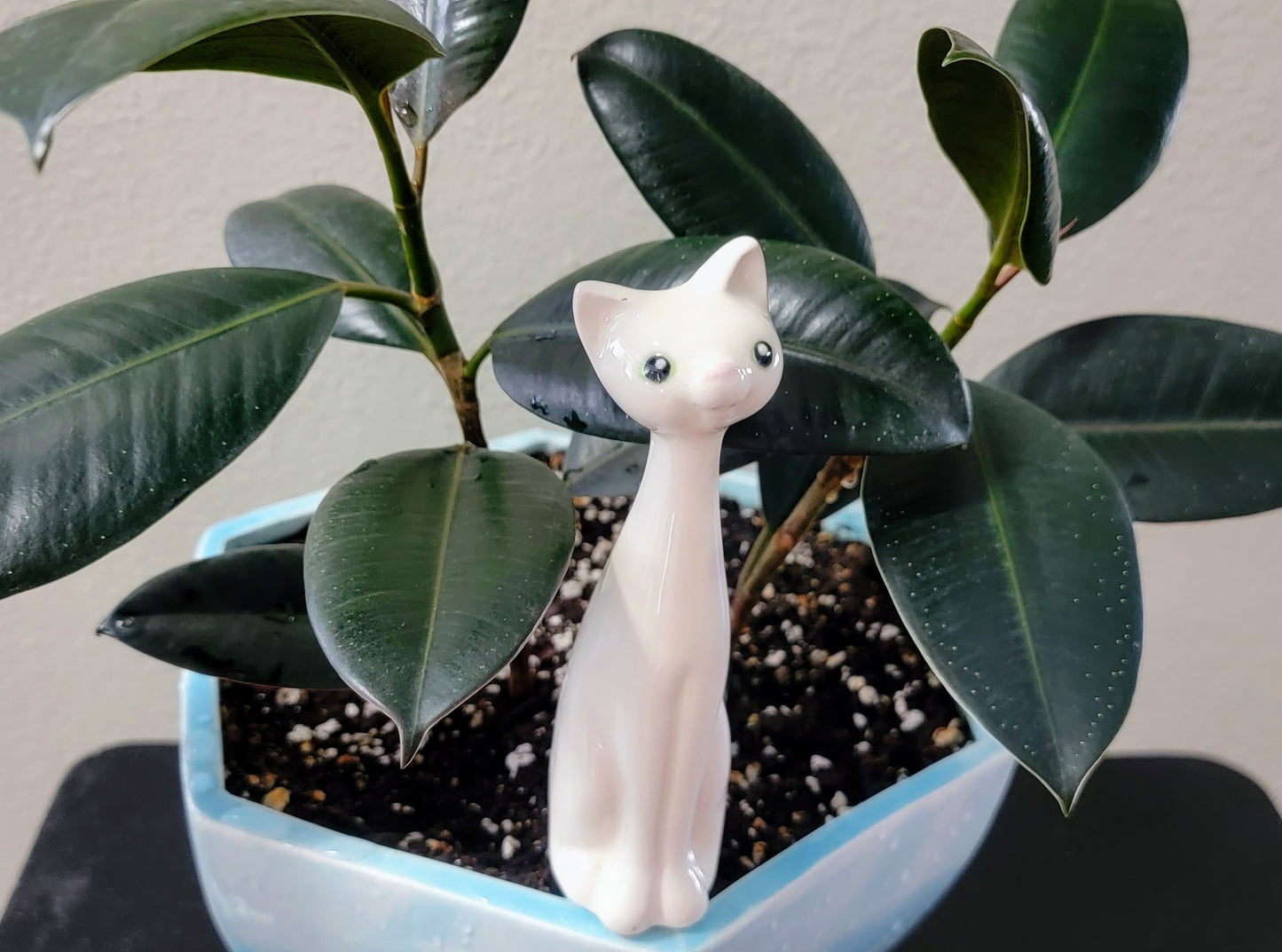 Tall White Cat Plant Watering Spike