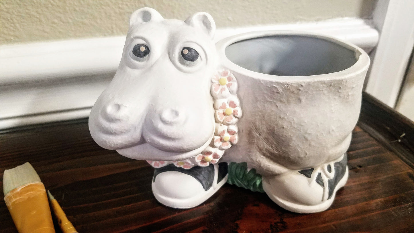 Hipster Hippo Planter