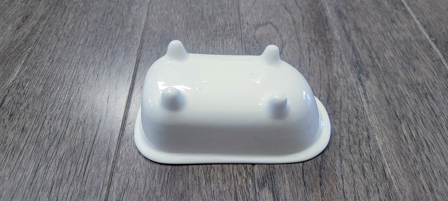 Small Bathtub Planter with Tile Floor Water Catch