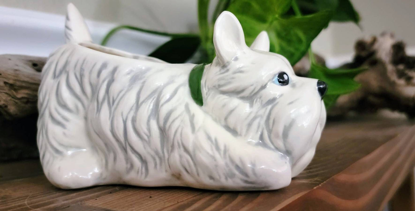 Small Shaggy Dog Planter