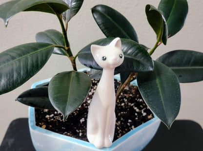 Tall White Cat Plant Watering Spike