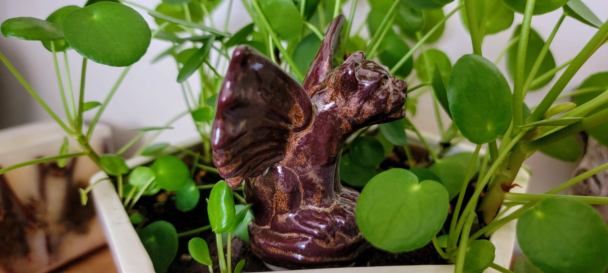 gargoyle plant pots White