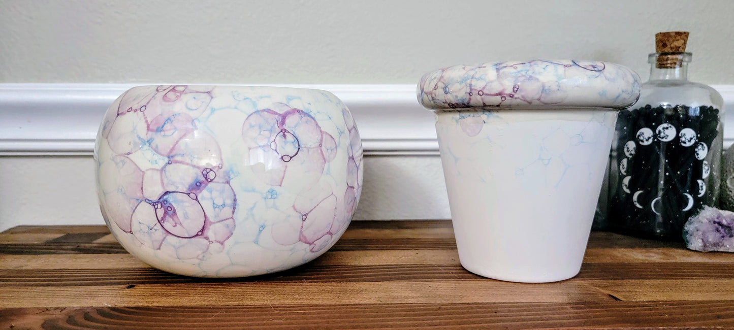 Large Round Self Watering / African Violet Pot