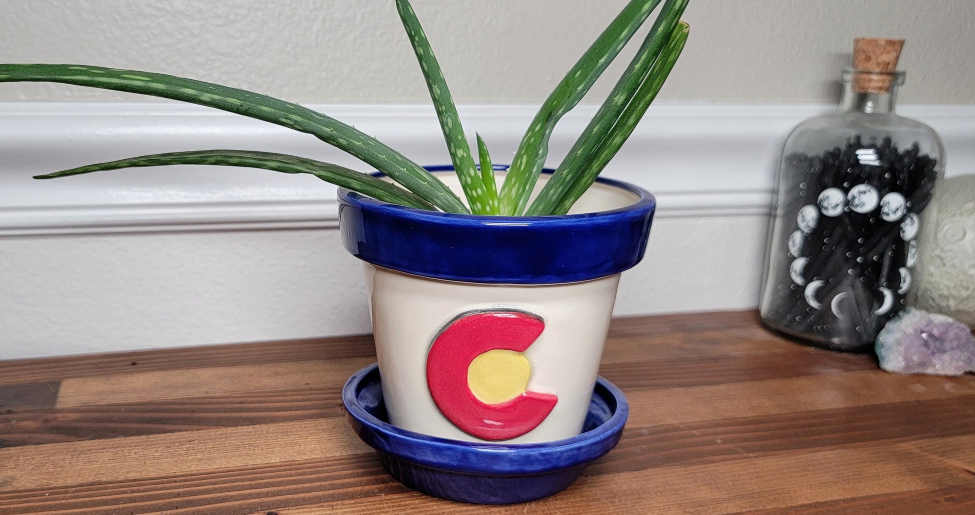 coloured ceramic plant pots Colorado Pot - Handmade Ceramic Planter
