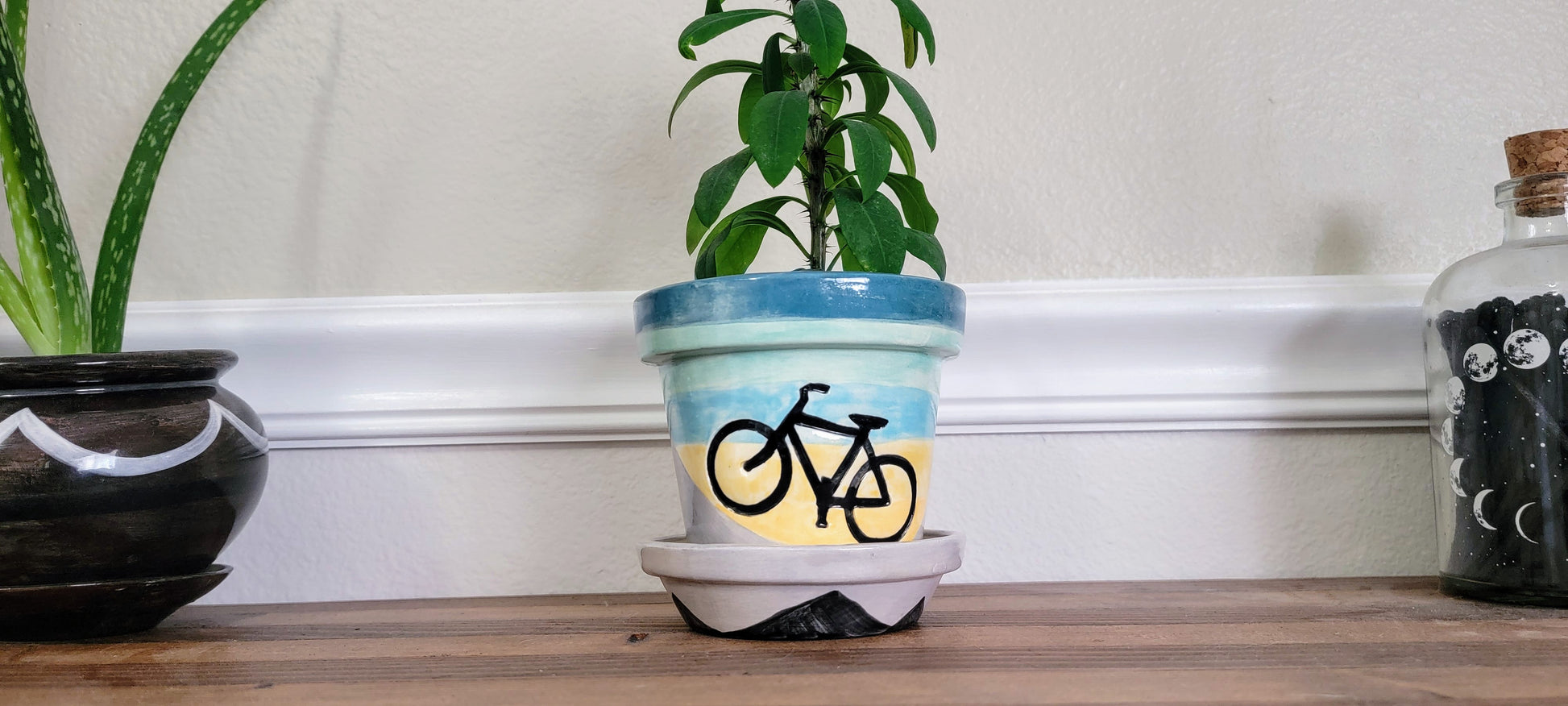 cycle plant pot Awesome Ceramic Bike Planter – Mountain Mudworks