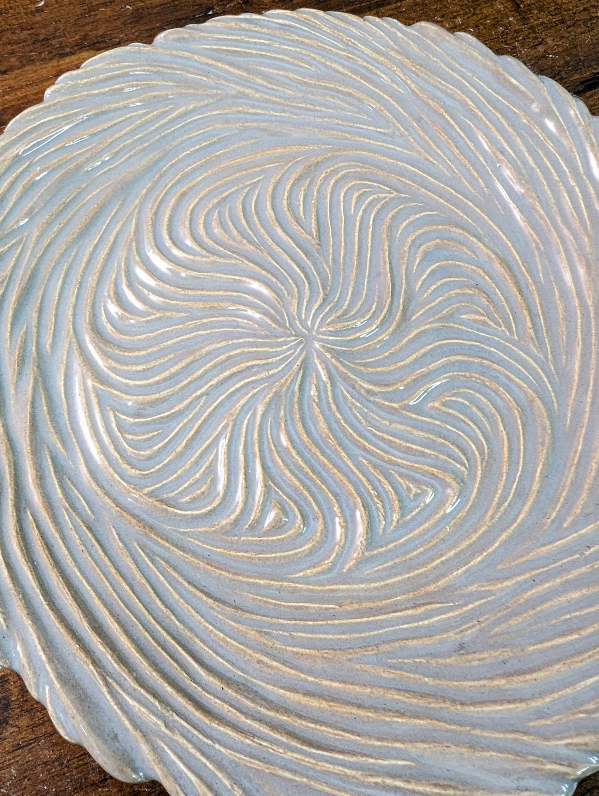 Storm-Cloud Whirlpool Portal Plate - Blue grey with light brown on the high points