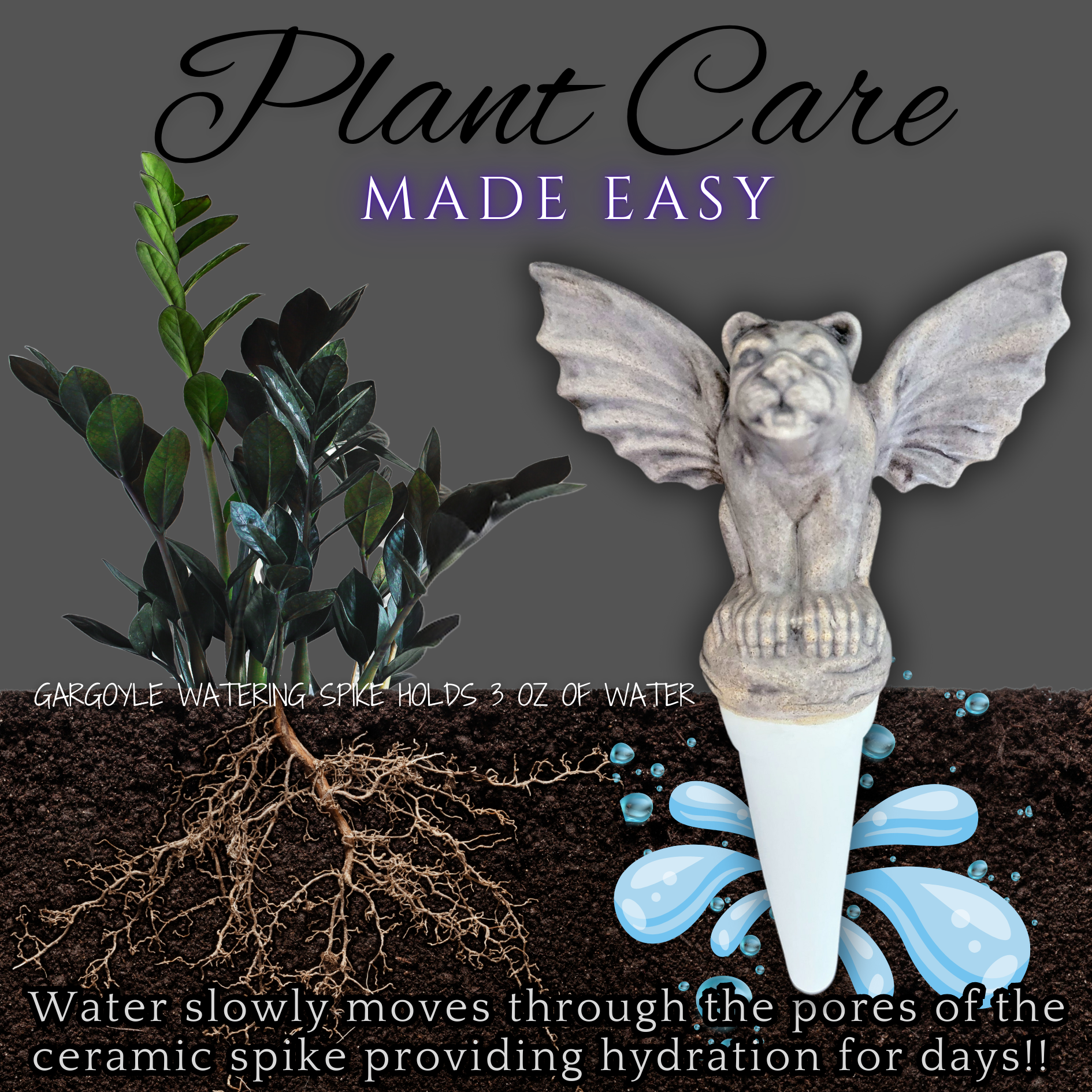 gargoyle planter pot White