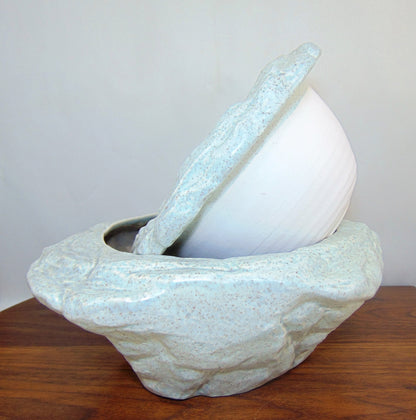 Large Natural Stone Self Watering / African Violet Pot