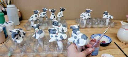 Adorable Cow Ceramic Watering Spike