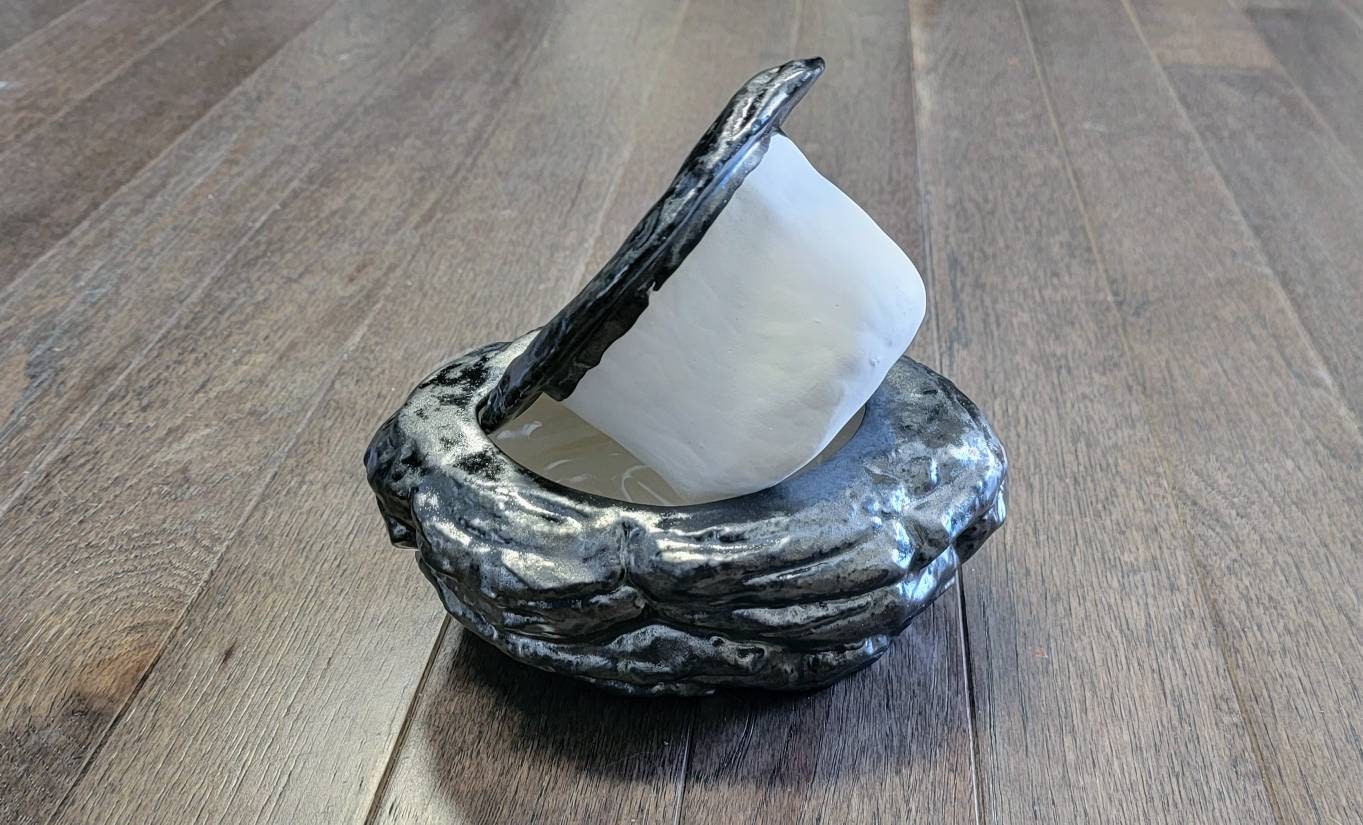 Medium Natural Stone Self Watering Violet Pot