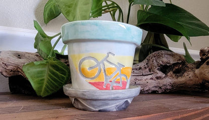 Awesome Ceramic Bike Planter