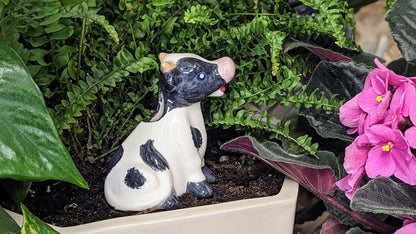 Adorable Cow Ceramic Watering Spike